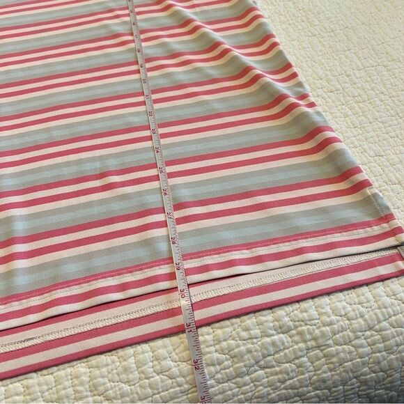 ✨ Johnnie-O Pink Blue Striped Short Sleeve Polo Men’s Large Golf - Picture 11 of 11